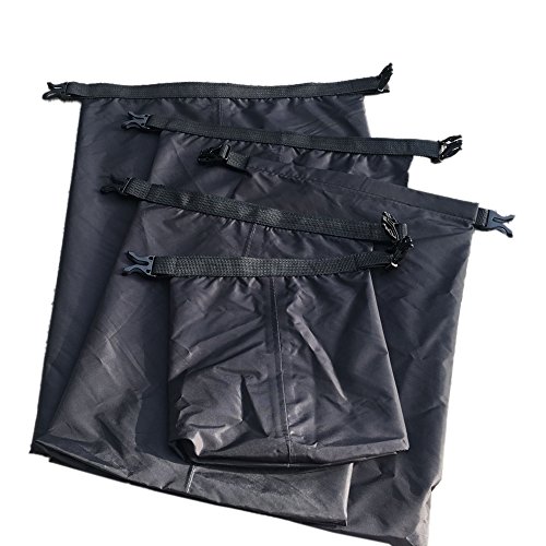 Aesy Bolsa Estanca, Bolsa Impermeable, Bolsa Seco, Ligero, Ultra Ligero, para Kayak, Senderismo, Viaje, Bicicleta, Surf, 5 Juegos (1.5L / 2.5L / 3.5/4.5L / 6L) (Negro)