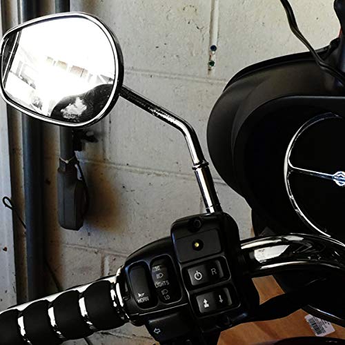 AfterMokit Adaptadores de extensión de altura para Harley 1994 y arriba, retrovisores laterales de espejo retrovisor reemplazo para 91907-87 cromo elevar su espejo