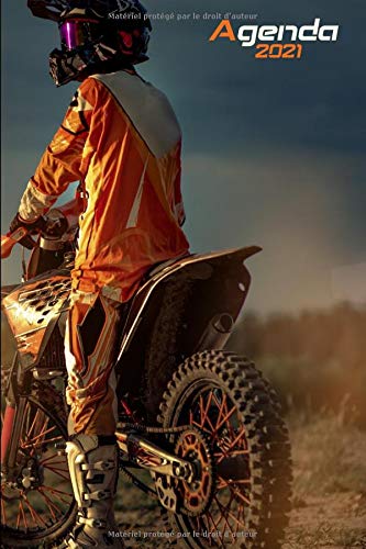 Agenda 2021 Moto: Agenda 2021 Semainier Motocross format A5 Planificateur organisateur hebdomadaire mensuel - Agenda professionnel - Agenda de poche ... 2 pages - cadeaux pour motard biker lovers