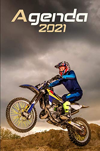 Agenda 2021 Moto: Agenda 2021 Semainier Motocross format A5 Planificateur organisateur hebdomadaire mensuel - Agenda professionnel - Agenda de poche ... 2 pages - cadeaux pour motard biker lovers