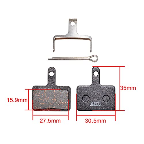 AHL- Bicicletas Pastillas Freno Disco para Shimano BR-M415 M447 M465 M495 M510 M575 M395 M485 M416 M517 M05 M08 B01 Tektro Orion/Auriga Pro/Gemini