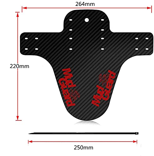 AIlysa 2 Piezas Guardabarros MTB, Guardabarros Bicicleta Montaña, Juego de Guardabarros, Mudguard Bici Delantero y Trasero Compatible 16", 20", 26", 27.5", 29" Fat Bike (Rojo)