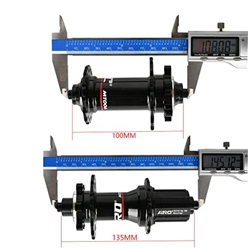 aiNPCde Buje Bicicleta Montaña, 32 Hoyos 8-11 Velocidades Bujes Delanteros y Traseros de MTB 4 Rodamiento Súper Ligero Accesorios para Bujes de Freno de Disco (Color : Front hub)