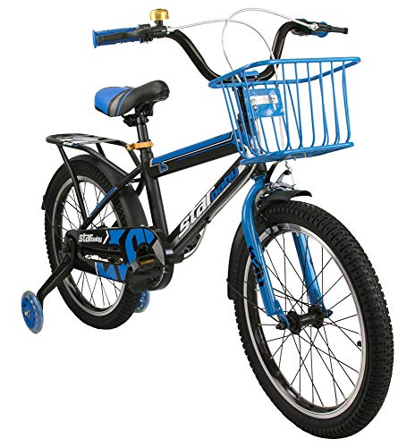 Airel Bicicletas Bicicleta para niños,niñas,Estilo Libre, 12 14 16 Pulgadas con Ruedas de Entrenamiento para Niños y Niñas | Bici con Ruedines y Cesta| (Azul-Claro, 16)