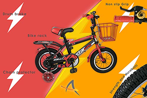 Airel Bicicletas Infantiles para Niños y Niñas | Bici con Ruedines y Cesta | Bicicletas 12, 16, 18 y 20 Pulgadas | Bicicletas niños 3-11 años (Rojo, 16)