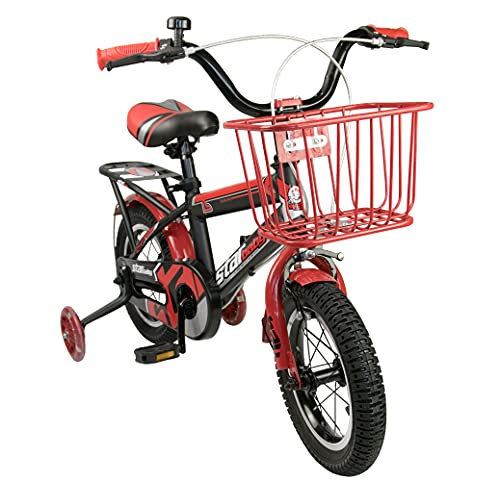 Airel Bicicletas Infantiles para Niños y Niñas | Bici con Ruedines y Cesta | Bicicletas 12, 16, 18 y 20 Pulgadas | Bicicletas niños 3-11 años (Rojo, 16)