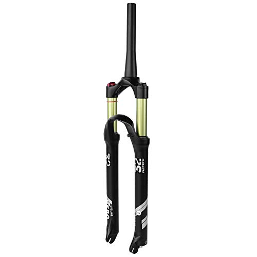 ALBN 26/27,5/29 Pulgadas Horquilla de Aire para Bicicleta de montaña MTB suspensión Delantera, Horquillas de Bicicleta de Freno de Disco de aleación Ultraligera de Viaje de 120 mm