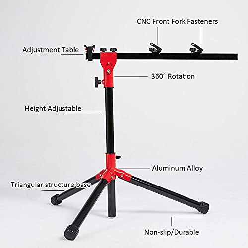 Aleación de aluminio Soportes Bicis Suelo,Soportes Bicis Suelo Ajustable, Ligero, Portátil Soporte Reparacion Bicicleta para Soporte De Entrenador De Bicicleta De Interior