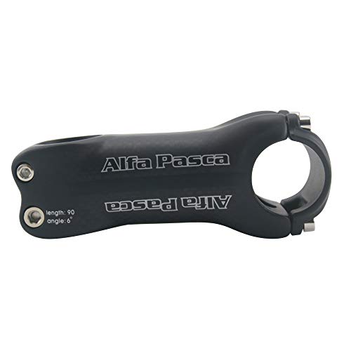 Alfa Pasca Potencia Carbono Potencias Bicicleta Carretera 31.8 * 70/80/90/100/110/120/130mm Negro Potencias MTB Carbono Potencia de Bici