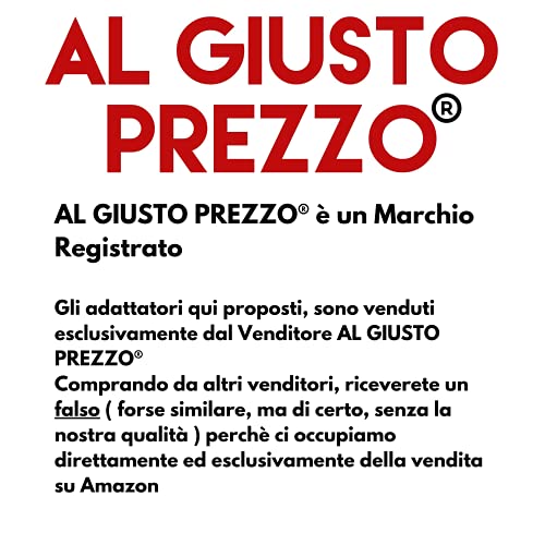 AlGiustoPrezzo®™ - Adaptador universal para válvulas de tipo presta, específico para bicicletas de carretera y montaña, inflado con compresor o bomba a pedal, fabricado en Italia