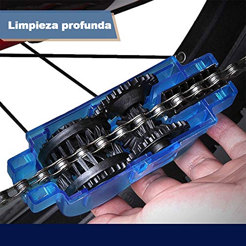 ALISTAR Limpiador de Cadena de Bicicleta, Accesorios de Lavador para Bicicleta, Limpieza múltiples Buje de Aceite y Barro para Todo Tipo de Bicicletas Cadena Profundamente