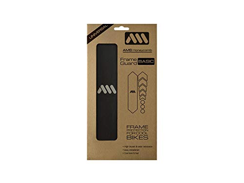 All Mountain Style Amsfg1bksv Protector de Cuadro Basic – Protege tu Bicicleta de posibles arañazos y Golpes, Unisex Adulto, Negro/Plata, M