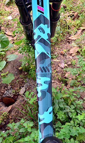 All Mountain Style Amsfg1clcm Protector de Cuadro Basic – Protege tu Bicicleta de posibles arañazos y Golpes, Unisex Adulto, Transparente/Camo, M