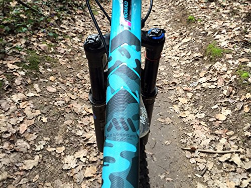 All Mountain Style Amsfg1clcm Protector de Cuadro Basic – Protege tu Bicicleta de posibles arañazos y Golpes, Unisex Adulto, Transparente/Camo, M