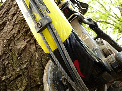 All Mountain Style AMSFG1CLSV AMS Protector de Cuadro Basic – Protege tu Bicicleta de posibles arañazos y Golpes, Unisex Adulto, Transparente/Plata, M