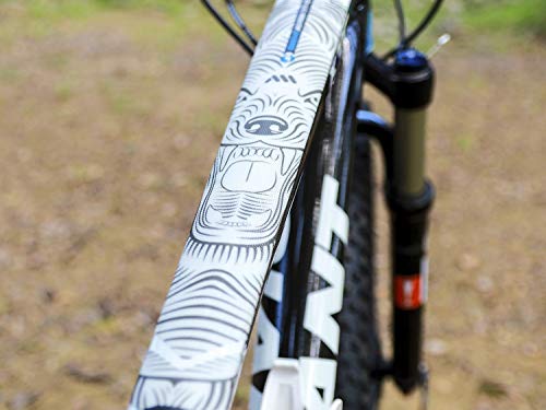 All Mountain Style Amsfg1whwf Protector de Cuadro Basic – Protege tu Bicicleta de posibles arañazos y Golpes, Unisex Adulto, Blanco/Lobo