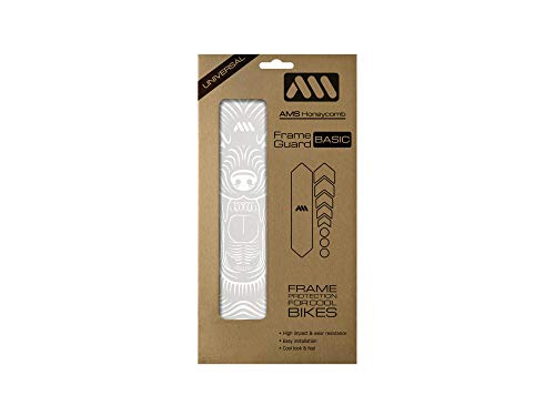 All Mountain Style Amsfg1whwf Protector de Cuadro Basic – Protege tu Bicicleta de posibles arañazos y Golpes, Unisex Adulto, Blanco/Lobo