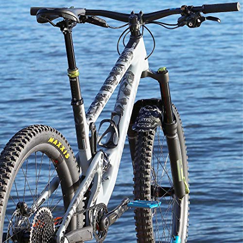 All Mountain Style AMSFG2FRSK Protector de Cuadro Extra – Protege tu Bicicleta de posibles arañazos y Golpes, Unisex Adulto, Fractal/Cráneo