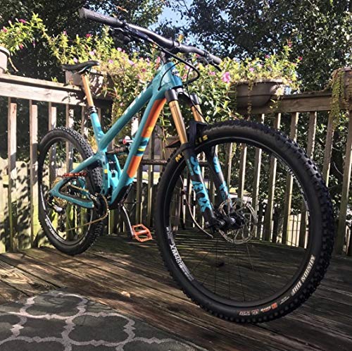 All Mountain Style AMSFG2ORYW Protector de Cuadro Extra – Protege tu Bicicleta de posibles arañazos y Golpes, Unisex Adulto, Naranja/Amarillo, XL