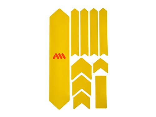 All Mountain Style Amsfg2ywor Protector de Cuadro Extra – Protege tu Bicicleta de posibles arañazos y Golpes, Unisex Adulto, Amarillo/Naranja, XL