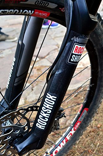 All Mountain Style Amsfg3clsv Protector Protege la Horquilla de tu Bicicleta de posibles rayadas y Golpes, Unisex Adulto, Transparente/Plata, M