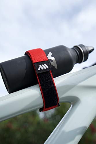 All Mountain Style Correa de Velcro para Sujetar la Camara de tu Bicicleta, geles, Fruta u Otros Accesorios, Unisex-Adult, Rojo, No