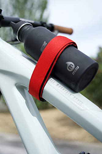 All Mountain Style Correa de Velcro para Sujetar la Camara de tu Bicicleta, geles, Fruta u Otros Accesorios, Unisex-Adult, Rojo, No