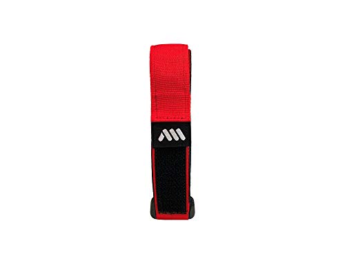 All Mountain Style Correa de Velcro para Sujetar la Camara de tu Bicicleta, geles, Fruta u Otros Accesorios, Unisex-Adult, Rojo, No