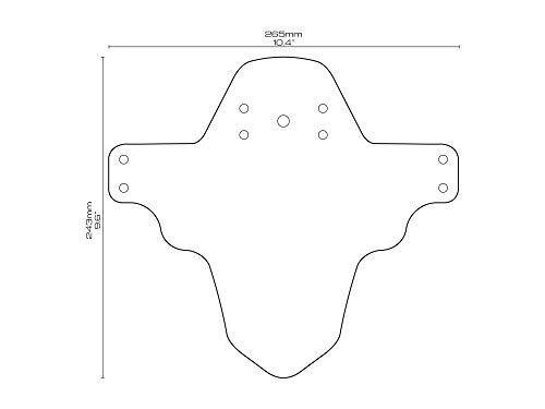 All Mountain Style Guardabarros Delantero – Compatible 26’’,27.5’’,29’’, Tallas Plus y Ruedas Fat Bike, Unisex-Adult, X Red Bull Rampage Blanco, Universal