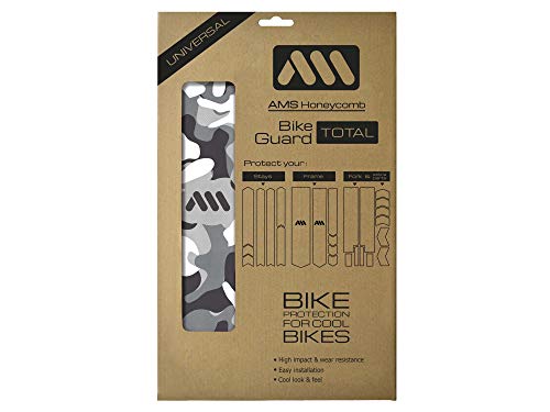 All Mountain Style Protector de Cuadro Total – Protege tu Bicicleta de Las rayadas y los Golpes, Transparente/Camo posibles arañazos, Unisex-Adult