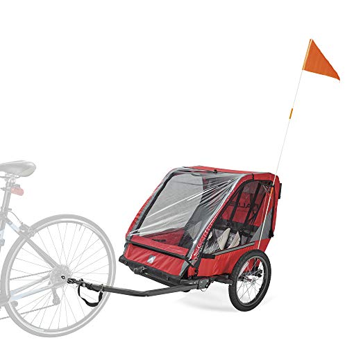 Allen Sports ES2-R Remolque de Bicicleta, Unisex Adulto, Rojo, 2-Child