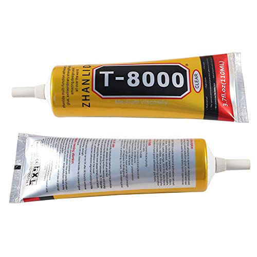 ALMOCN Adhesivo líquido multiusos T-8000, de alto rendimiento, transparente, incluye consejos de precisión para un trabajo limpio (110 ml)
