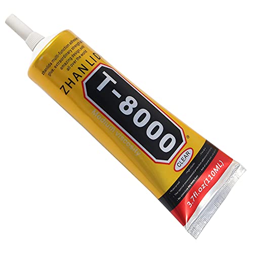 ALMOCN Adhesivo líquido multiusos T-8000, de alto rendimiento, transparente, incluye consejos de precisión para un trabajo limpio (110 ml)