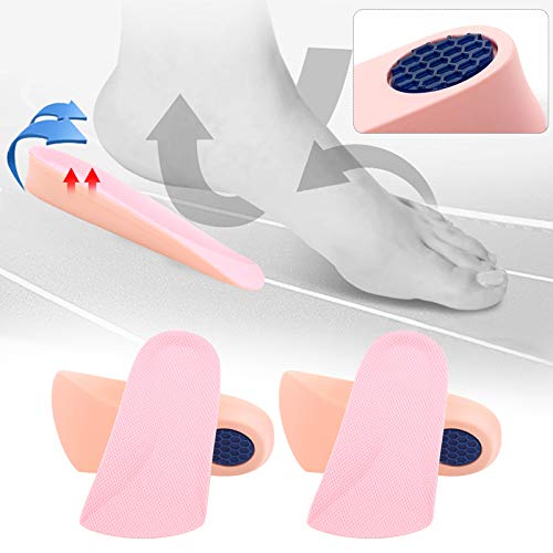 Almohadilla para zapatos, suelas de zapatos, 2 pares de medias almohadillas para zapatos, aumento de la altura del talón, suelas de inserción de elevación de 1,5 cm/0,6 pulgadas para senderismo al air