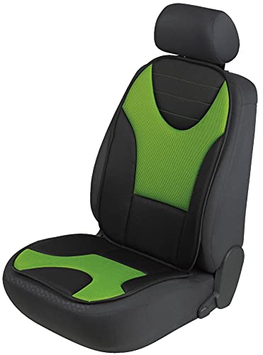 Almohadillas de asiento WALSER Grafis, almohadillas de asiento universales de coche, almohadillas de asiento de coche y capa protectora inferior, protector de asiento de coche negro-verde
