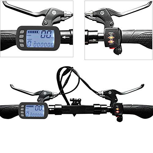 Alomejor 36 V / 48 V 250 W / 350 W Controlador de Motor sin escobillas Kit de Panel LCD Conversión de e-Bici para Bicicleta eléctrica Scooter(36V/48V 250W/350W)