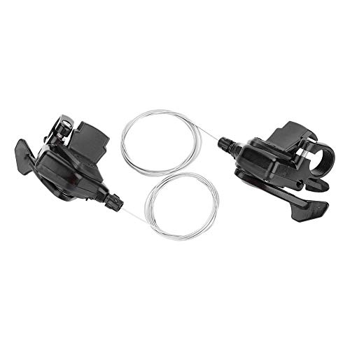 Alomejor Desviador de Bicicletas, 1 par de Engranajes de Bicicleta de 3X7 / 8/9 de Triple Velocidad = Desviador de la Caja de Cables Desviador Izquierdo/Derecho para Shimano(Velocidad 3x7)