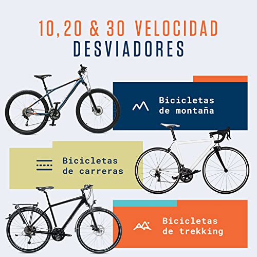 Alphatrail Cadena de Bicicleta Parker 10 Velocidades 116 Eslabones I Compatible con Shimano, SRAM, KMC, Connex, Campagnolo I Incl. Cierre de Cadena