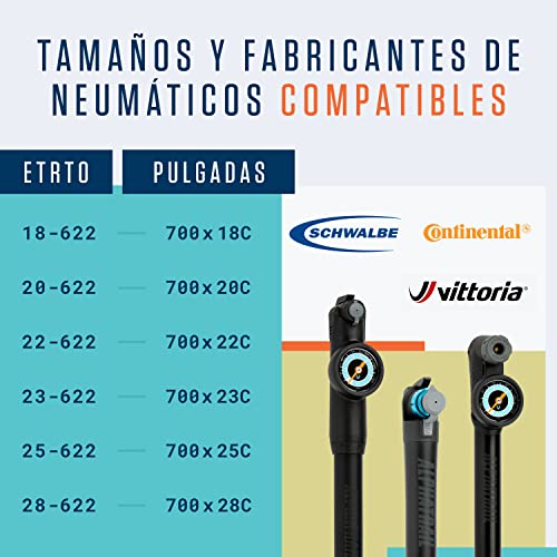 Alphatrail Carretera Cámara de Bicicleta Rick 28 Pulgadas SV Presta Válvula 2X Conjunto 700 x 18-28c con Garantía de Movilidad I Cubierta Compatible Schwalbe, Michelin, Continental, Conti & Mavic