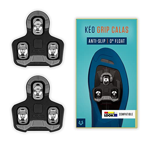 Alphatrail Look Keo Calas Alfred 0° Float I Puntos de Contacto Antideslizantes I Incl. el Kit de Montaje I Compatible con los Pedales de Clic i.a. Look Keo