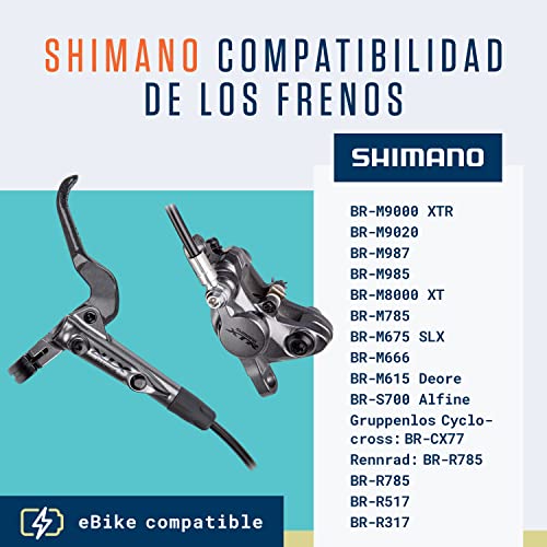 Alphatrail Pastillas de Freno - Shimano G01S I Orgánico Pastilla de Freno MTB con Alta Potencia de frenado y kilometraje I Shimano G01S XT XTR SLX Deore Alfine