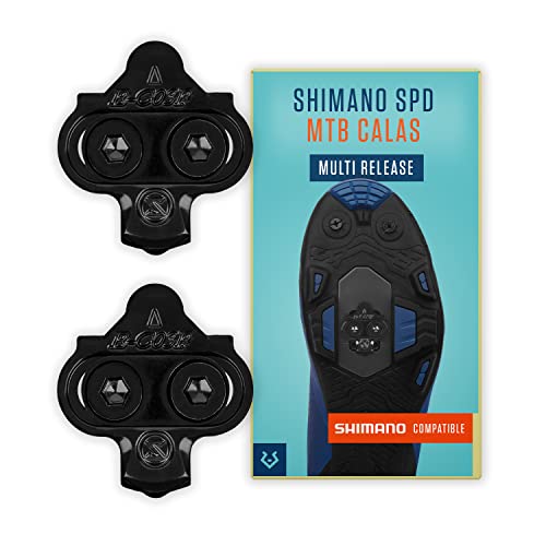 Alphatrail Shimano SPD Calas Carter I Multi Release I Adecuado para Spinning I Incl. el Kit de Montaje I Compatible con los Pedales de Clic i.a. Shimano XTR, Shimano XT, Saint, SLX & Deore
