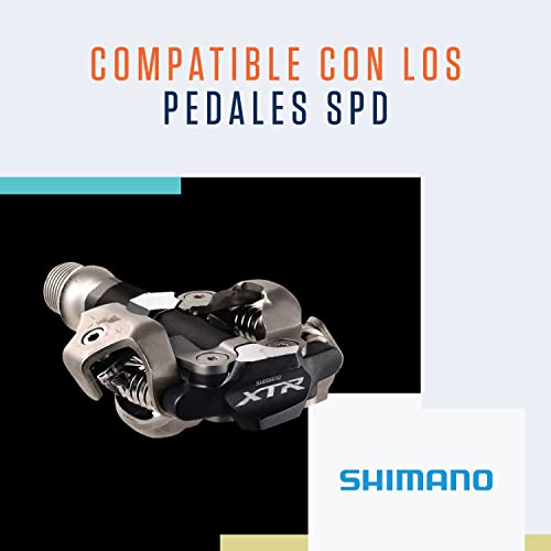 Alphatrail Shimano SPD Calas Carter I Single Release I Adecuado para Spinning I Incl. el Kit de Montaje I Compatible con los Pedales de Clic i.a. Shimano XTR, Shimano XT, Saint, SLX & Deore