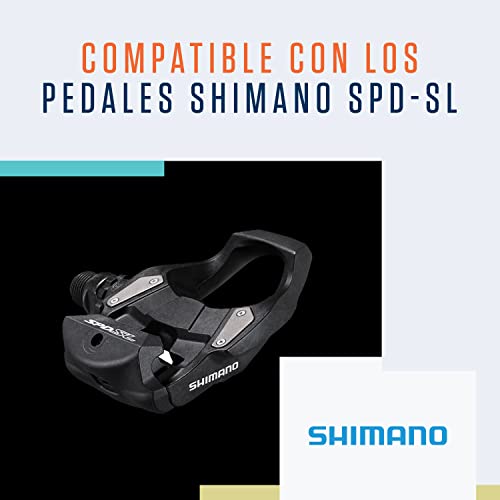 Alphatrail Shimano SPD-SL Calas Alfred 0° Float I Puntos de Contacto Antideslizantes I Incl. el Kit de Montaje I Compatible con los Pedales de Clic i.a. Shimano Ultegra, Dura Ace, 105