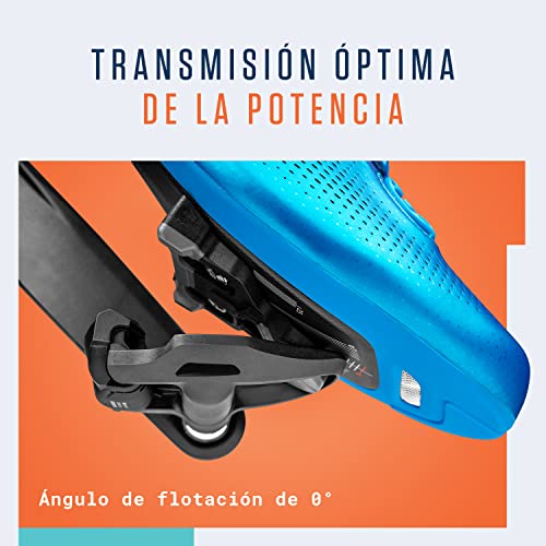 Alphatrail Shimano SPD-SL Calas Alfred 0° Float I Puntos de Contacto Antideslizantes I Incl. el Kit de Montaje I Compatible con los Pedales de Clic i.a. Shimano Ultegra, Dura Ace, 105