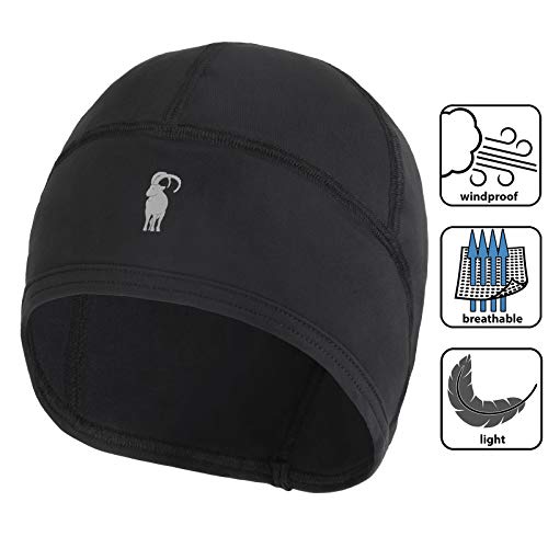 ALPIDEX Gorro Bajo Casco Ciclismo Running Deportes Tapa Craneo Hombre Mujer Casco Liner, Color:Black