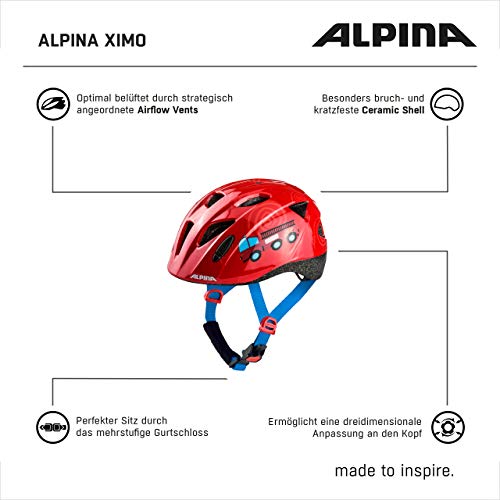 Alpina XIMO Casco de Ciclismo, Unisex-Youth, Firefighter, 47-51