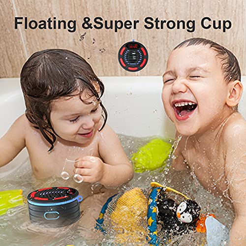 Altavoz Bluetooth, BassPal IPX7 Impermeable Portátil Altavoz Ducha con Radio, Espectáculo de Luz, y Estéreo, Altavoces Inalámbricos Bluetooth para Fiestas en la Piscina Outdoor