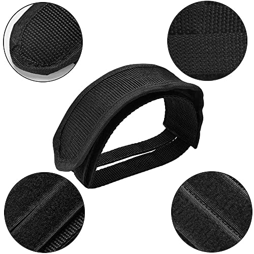 Amasawa Correas de Pedales(4 Pcs),2 par de Pedales de Bicicleta Pedales Toe Clips Straps Cinta Correas de Velcro para Fijo Gear Bike, Negro.