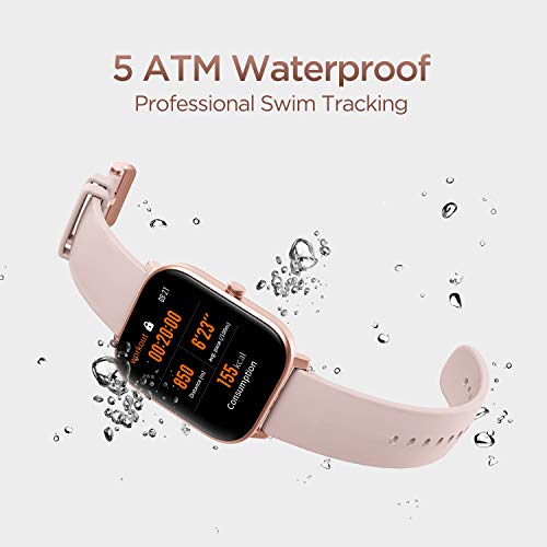Amazfit GTS Reloj Smartwactch Deportivo | 14 días Batería | GPS+Glonass | Sensor Seguimiento Biológico BioTracker™ PPG | Frecuencia Cardíaca | Natación | Bluetooth 5.0 (iOS & Android) Pink - Rosa
